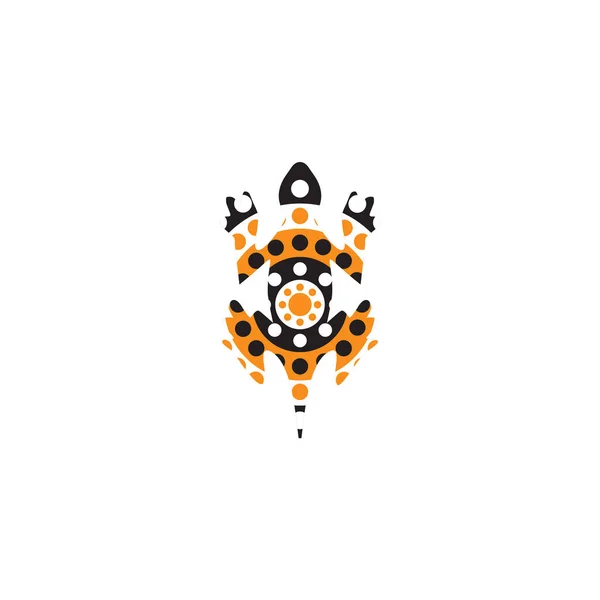アボリジニスタイルのトカゲのロゴデザイン — ストックベクタ