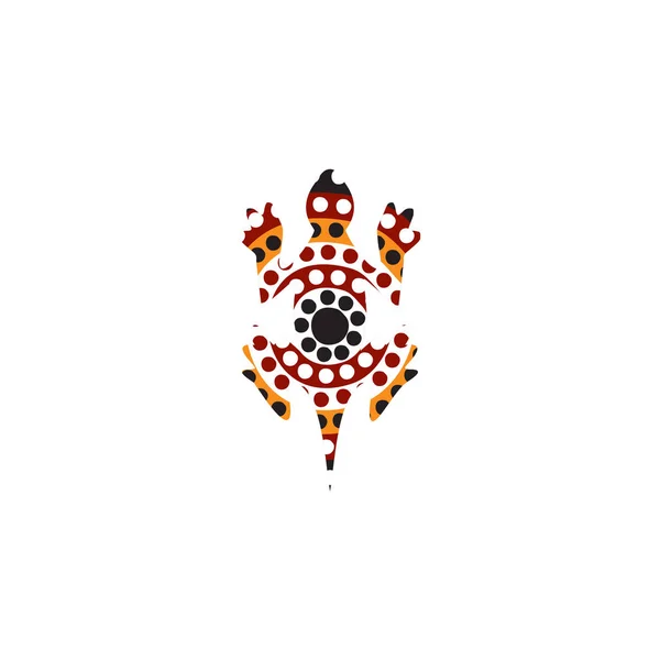 Lizard logo design with aboriginal style — 스톡 벡터