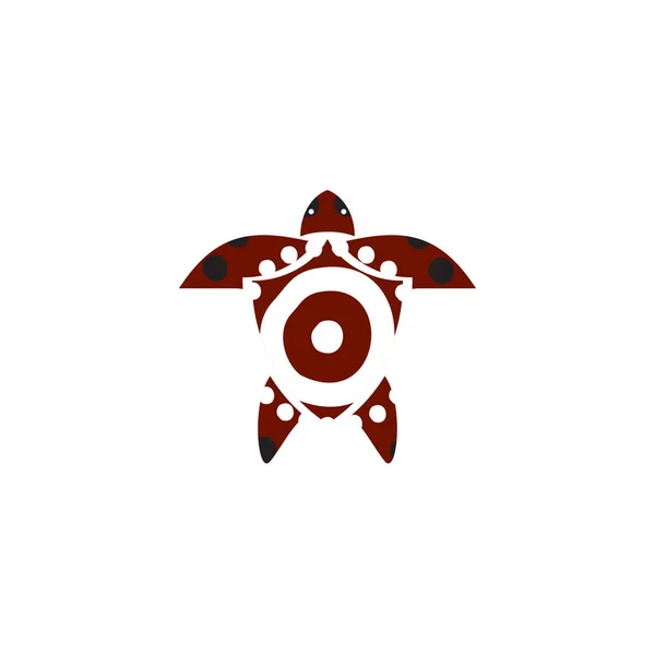 Дизайн логотипа черепахи с вектором стиля аборигенов — стоковый вектор