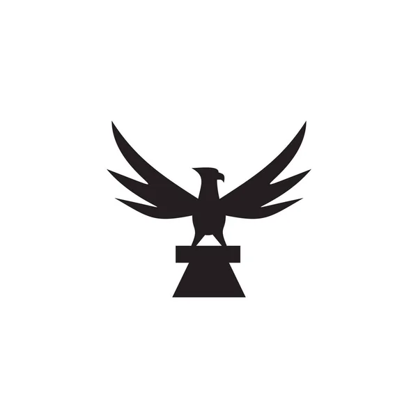 Modelo de vetor de design de logotipo de ícone de pássaro águia —  Vetores de Stock