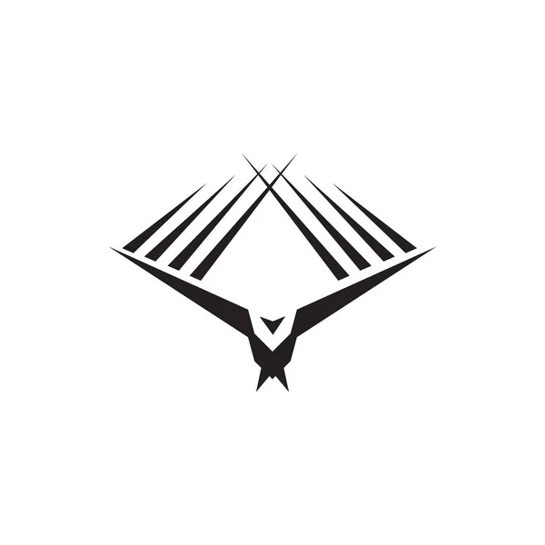 イーグル鳥のアイコンのロゴのデザインベクトルテンプレート — ストックベクタ
