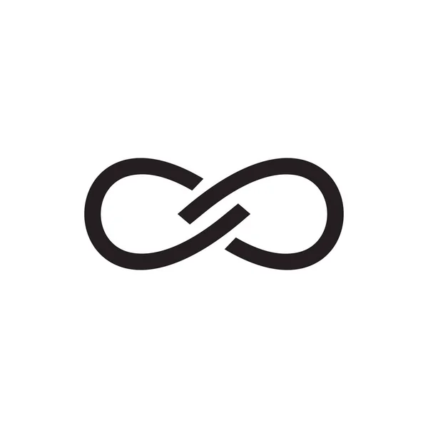 Oändlighet form linje ikon logotyp design vektor illustration templat — Stock vektor