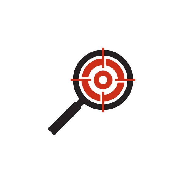 Zoeken vergrootglas pictogram logo ontwerp vector template — Stockvector