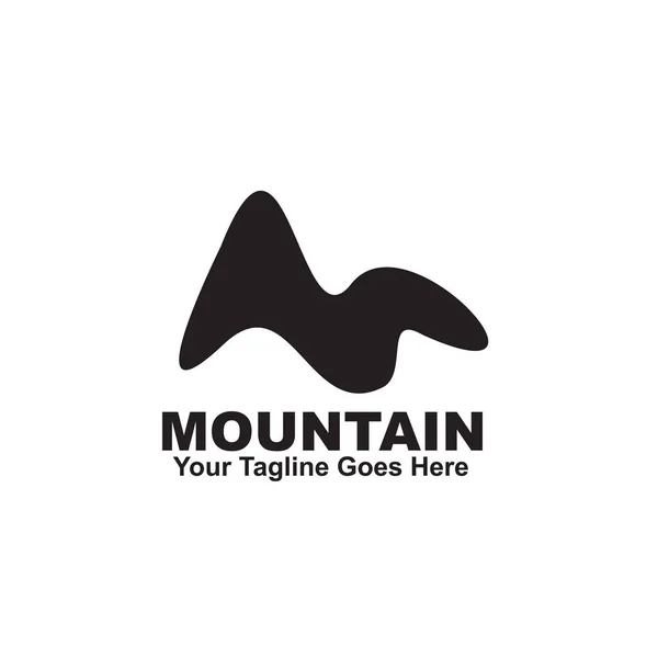 Векторный шаблон логотипа горы — стоковый вектор
