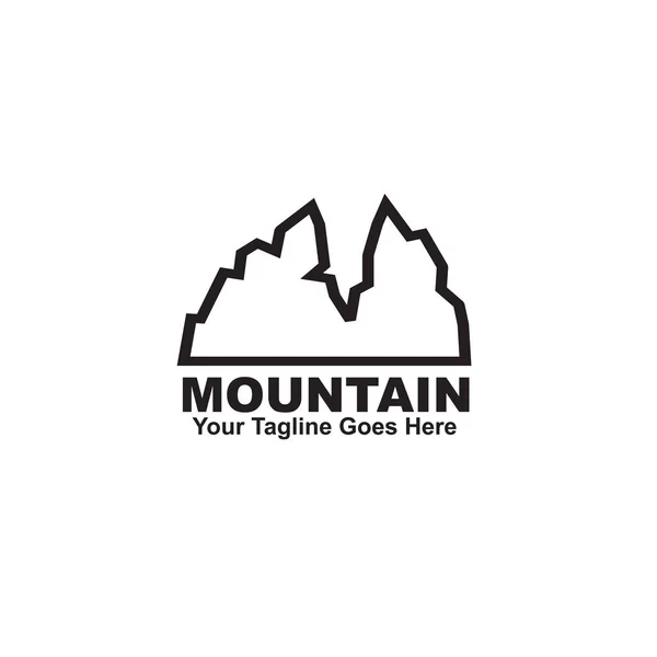 Векторный шаблон логотипа горы — стоковый вектор
