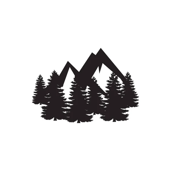 Modèle vectoriel de logo icône de montagne — Image vectorielle