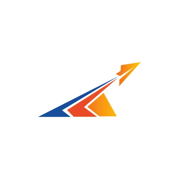 飛行機のアイコンベクトルイラストと旅行会社のロゴデザイン — ストックベクタ