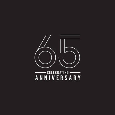 65. yıl kutlama yıldönümü amblemi logosu tasarımı