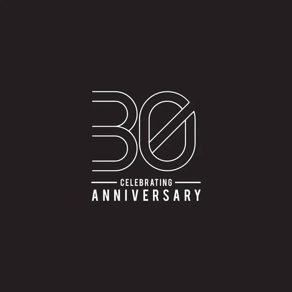 stock vector 30th year anniversary emblem logo design vector template