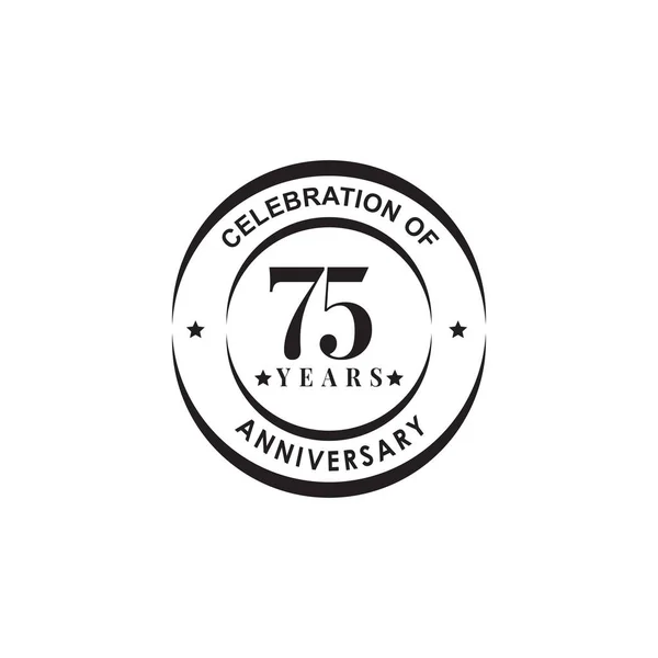 75-årsjubileum logotyp design — Stock vektor