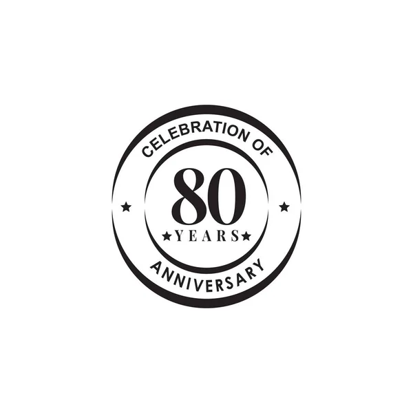 80-річчя святкування ювілейного дизайну логотипу — стоковий вектор