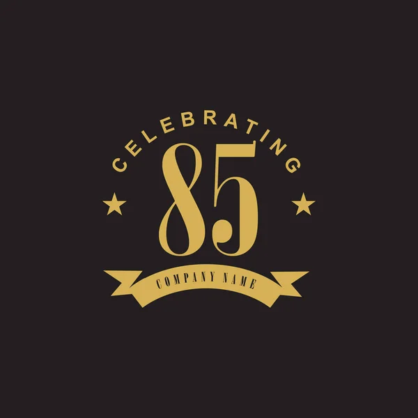 85. ročník oslavy výročí designu loga — Stockový vektor