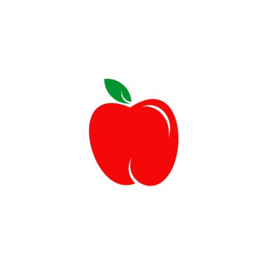 Apple meyve simgesi logo tasarım şablonu