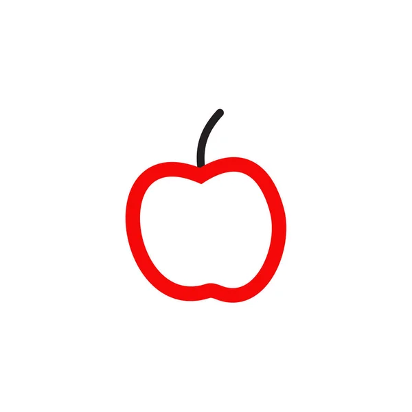 Modèle de conception de logo icône pomme fruit — Image vectorielle