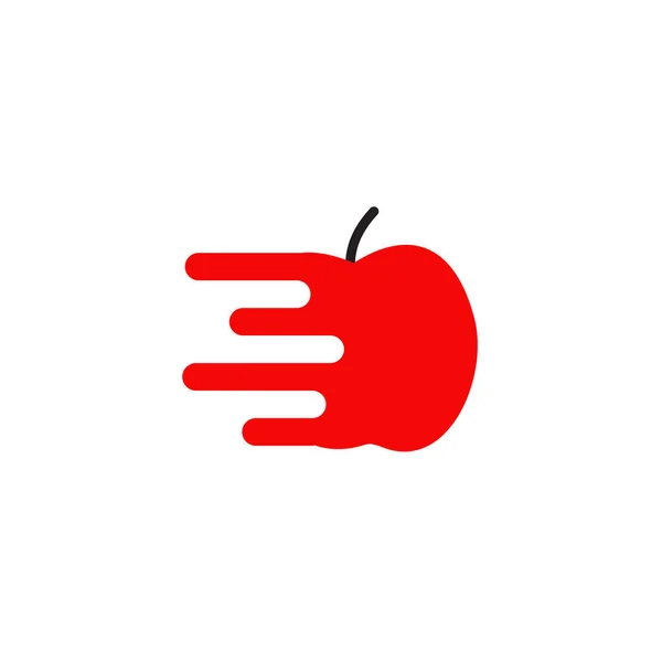 Apple fruit icon logo design template — Stock Vector