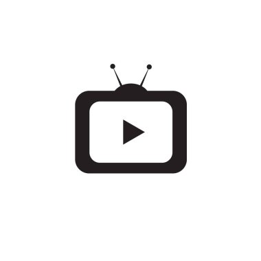 TV kanalı program simgesi logo tasarım şablonu