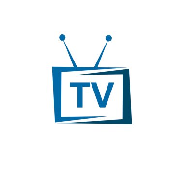 TV kanalı program simgesi logo tasarım şablonu