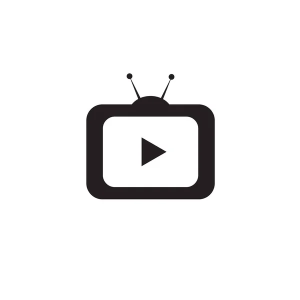 Векторный шаблон логотипа телеканала — стоковый вектор