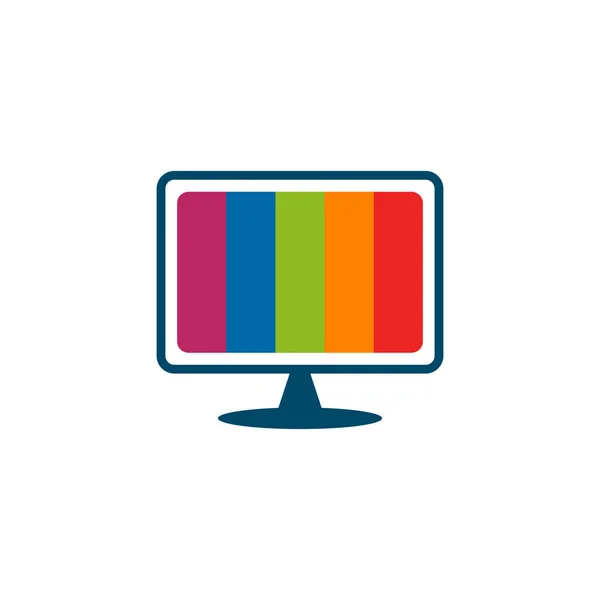 Modelo de vetor de design de logotipo de ícone de canal de TV —  Vetores de Stock