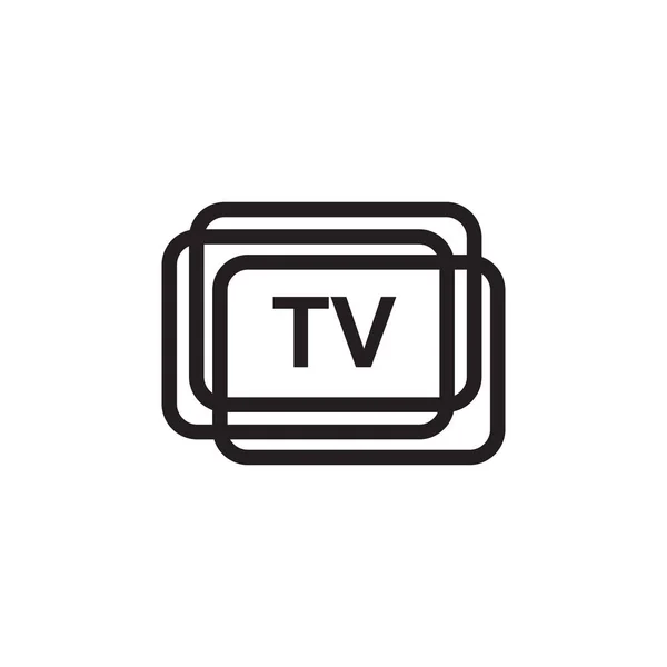 テレビチャンネルプログラムアイコンロゴデザインベクトルテンプレート — ストックベクタ