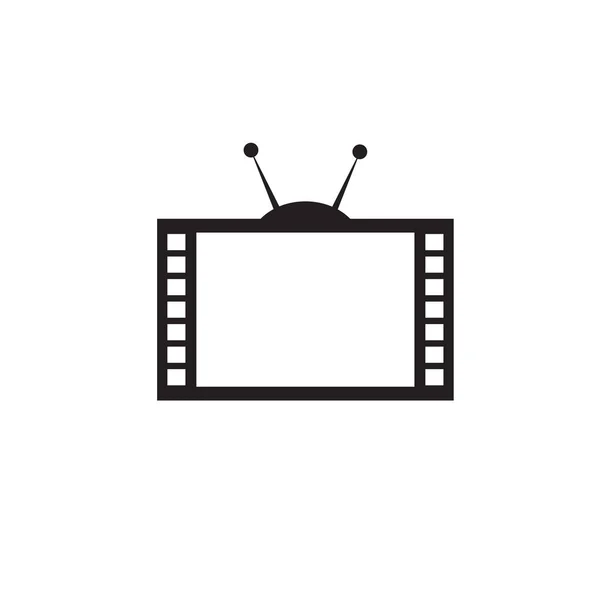 Canal de televisión icono del programa diseño del logotipo de la plantilla vector — Vector de stock