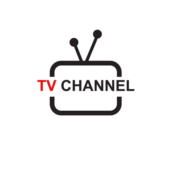 テレビチャンネルプログラムアイコンロゴデザインベクトルテンプレート — ストックベクタ