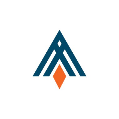 Ok simgesi logo tasarım vektörü şablonu