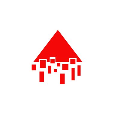 Ok logo tasarımı izole edilmiş beyaz arkaplan