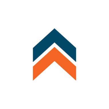 Ok simgesi logo tasarım vektörü şablonu