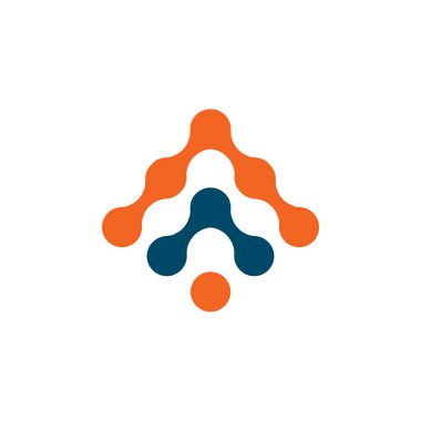 Ok simgesi logo tasarım vektörü şablonu