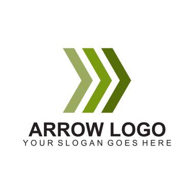 Ok simgesi logo tasarım vektörü şablonu