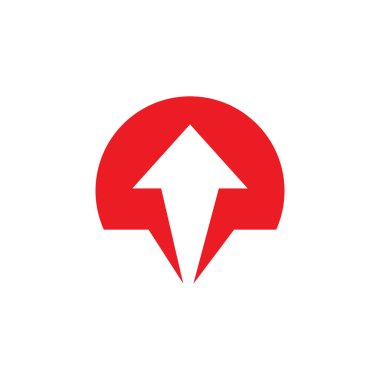 Ok simgesi logo tasarım vektörü şablonu