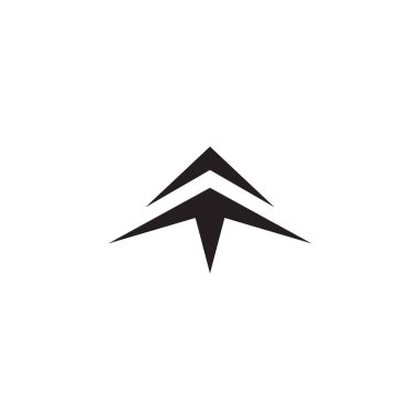 Ok logo tasarımı izole edilmiş beyaz arkaplan