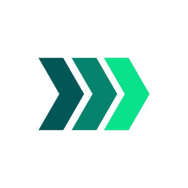 Ok simgesi logo tasarım vektörü şablonu