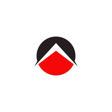 Ok logo tasarımı izole edilmiş beyaz arkaplan