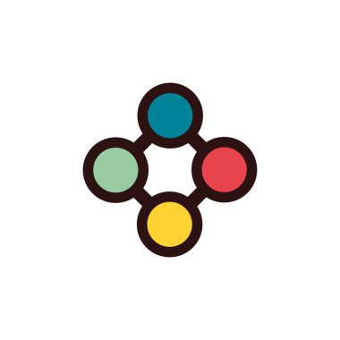 Atom logosu tasarım vektör şablonu