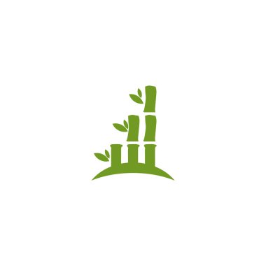 Bambu simgesi logo tasarım şablonu