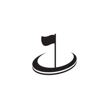 Golf logosu tasarımı ilham şablonu