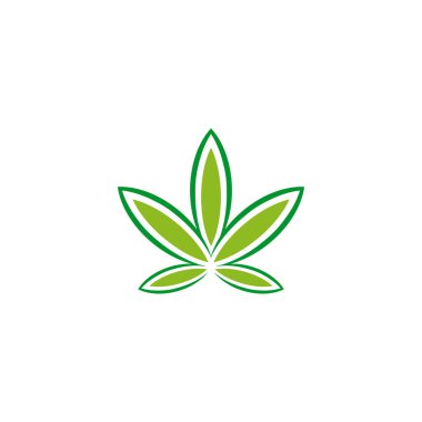 Basit Cbd kenevir yaprağı logo tasarım şablonu