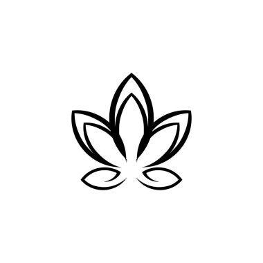 Basit Cbd kenevir yaprağı logo tasarım şablonu