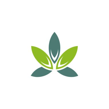 Basit Cbd kenevir yaprağı logo tasarım şablonu