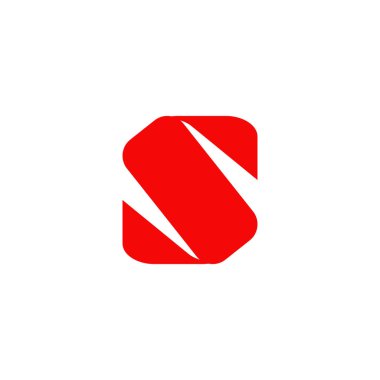 S harfi ilk logo tasarım vektör şablonu