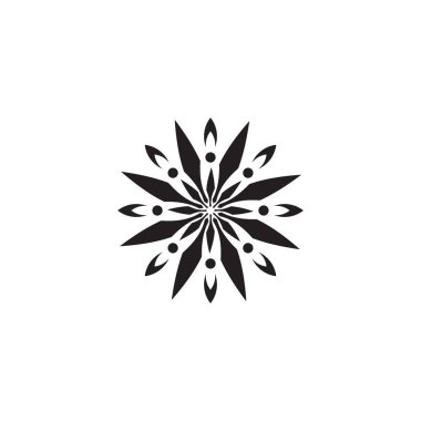 Çiçek süsü logo tasarım vektör şablonu