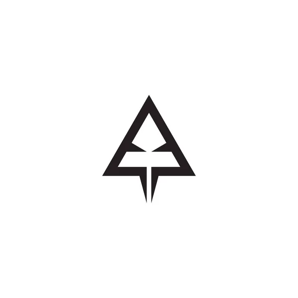 Diseño del logotipo de flecha fondo blanco aislado — Vector de stock