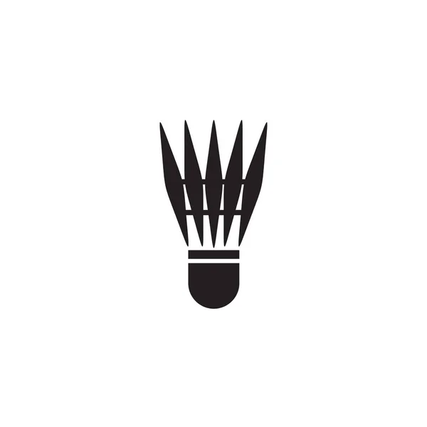 Diseño del logotipo del icono de Shuttlecock para la actividad de bádminton — Vector de stock