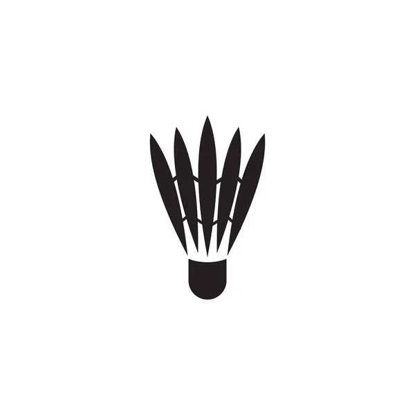 Diseño del logotipo del icono de Shuttlecock para la actividad de bádminton — Vector de stock