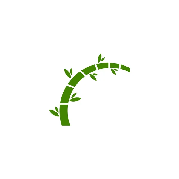 Bamboo icon logo design vector template — Stock Vector