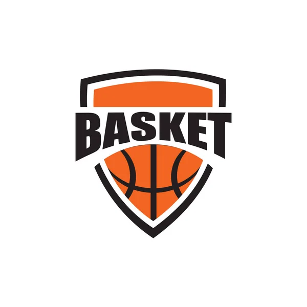 Basketball emblematisches Logo Design Inspiration Vektor Illustratio — Stockvektor