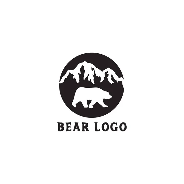 Oso icono logo diseño inspiración vector plantilla — Vector de stock