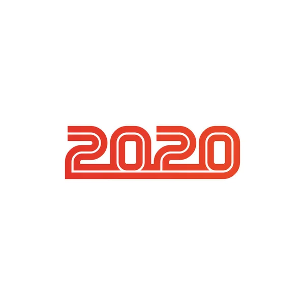 庆祝2020年新年派对标语模板 — 图库矢量图片